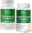 DR VITAMIN SOLUTIONS Thermogénique Fat Burner and Detox Cleanse Bundle - Nettoyage de 15 jours pour la prise en charge du poids, la santé des intestins et le dégel - 90 Capsules