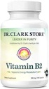 Dr Clark Vitamine B2 Supplément, 300mg, 100 Capsules de gélatine