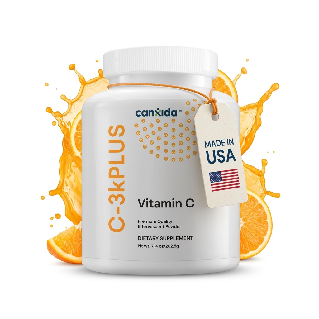 Vitamin C-3K Plus, 3000mg Vitamin C Powder, Buffered with Bioflavonoids