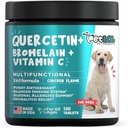 Quercetine pour chiens avec Bromelain & Vitamine C - Allergie & Démangeaison, Immune & Support Inflammatoire - 120 comprimés à croquer fabriqués aux États-Unis