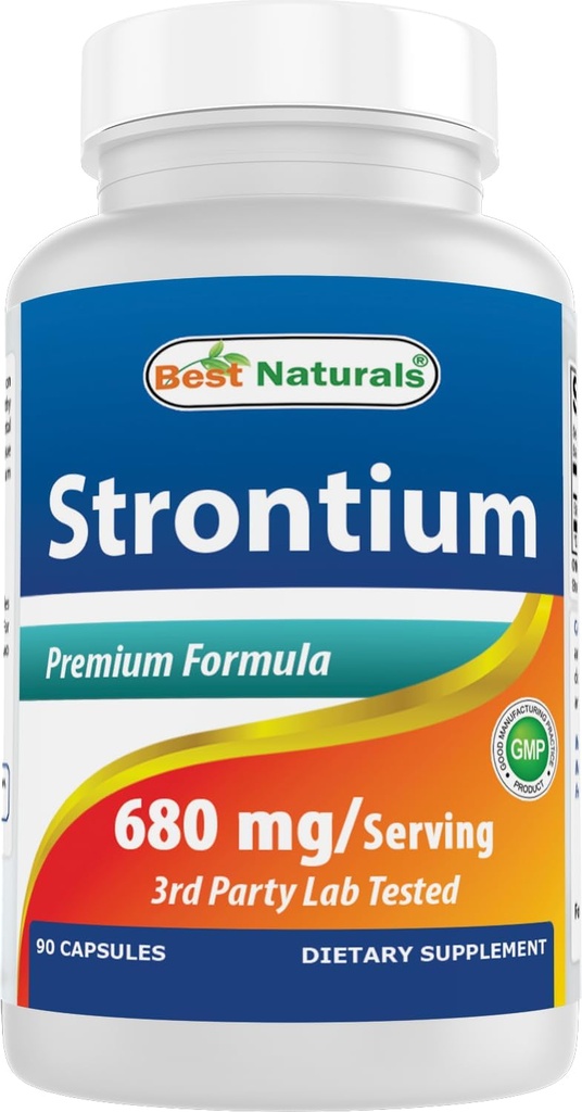 Meilleure formule Naturals Strontium Bone Building 680mg/servant 90 capsules