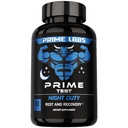 Prime Labs Night Duty - Booster de testostérone nocturne et soutien de sommeil - Suppléments de repos et de récupération musculaire PM - 60 Compte