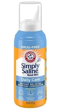 Simply Saline Instant Relief for Everyday Congestion Nasal Mist 4.25 oz (Pack of 3)