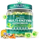 Enzymes digestifs Gummies pour les femmes et les hommes, Multi-enzymes avec 90Billion CFU probiotiques et prébiotiques et mélange de fibre postbiotique, végétale et fruitière, Super enzymes pour la santé digestive et Gut,Immune,60Cts