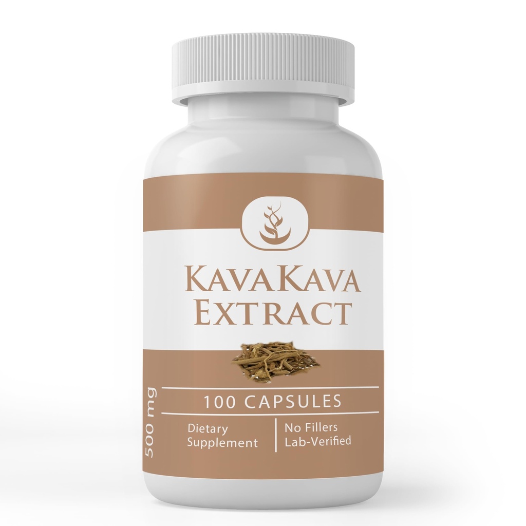 INGRÉDIENTS ORIGINAUX DE PURE Extrait de Kava Kava (100 capsules), Pas d'additifs ou de remplissages, laboratoire vérifié