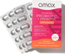 Omax Complexe de prébiotiques et probiotiques pour la santé des femmes, équilibre du pH, santé des vagins, urine, levure et prévention du VB, lactobacillus et bifidobacterium.