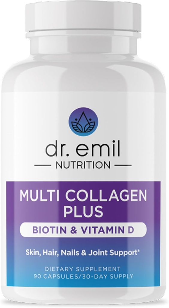 - Oui. EMIL NUTRITION Multi Collagen Peptides Plus Biotine et Vitamine D - Suppléments Biotine et Collagen pour la peau et les ongles des cheveux - Pilules Biotine pour la croissance des cheveux