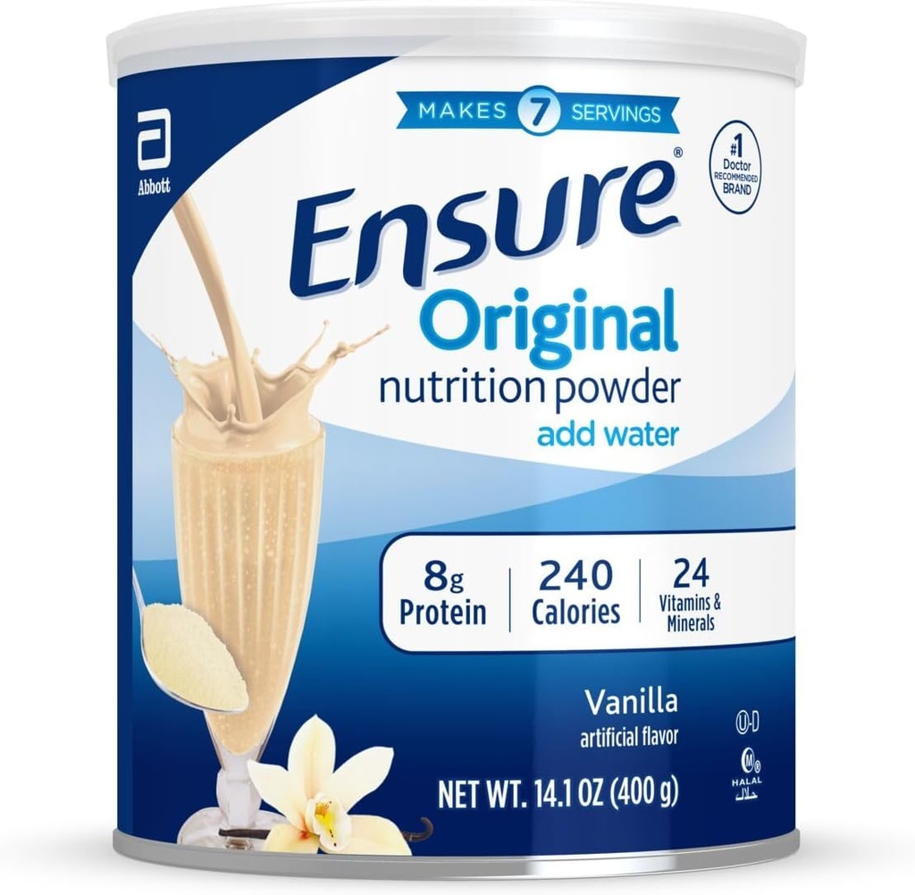 Assurez-vous de la poudre de nutrition originale avec 9g de protéines par portion, vanille, 14 onces