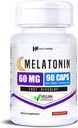 Healthfare Melatonin 60mg.90 Gélules de légumes Formule haute résistance Végétarien, Non-OGM, Sans gluten.
