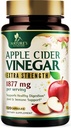 Capsules de vinaigre de cidre de pomme 1877mg - Détox extra-fort et nettoyage avec vitamine D et zinc - Pilules de vinaigre de cidre de pomme Premium avec articulation naturelle de digestion et de soutien immunitaire - Supplément végétarien - 120 Capsules