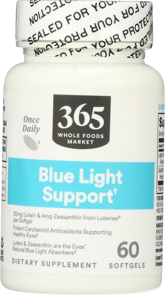 365 par Marché des aliments entiers, Lutein 20mg avec Zeaxanthin 1mg, 60 Compte