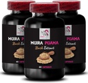 Support pour l'énergie naturelle - Muira PUAMA BARK Extract - Rééveil à base de plantes, stimulation de la vitalité, élévation de performance, force équilibrée, mélange énergétique, mélange énergétique, soutien quotidien 3 bouteilles 180 capsules