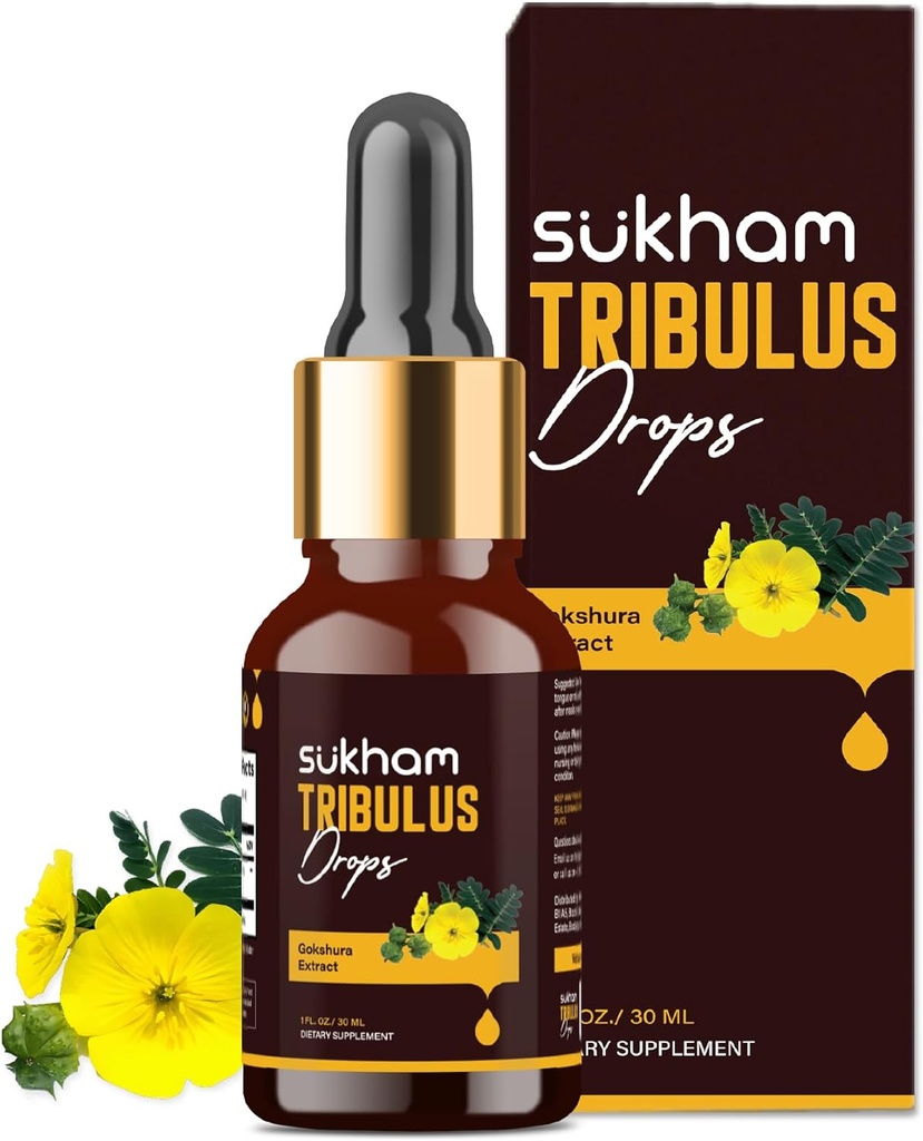 Tribulus Terrestris gouttes liquides TTT-120 Tribulus Extrait de 3e laboratoire de partie testé pour la récupération et la performance- 1 FL.OZ (40 portions) avec des saponines et des flavonoïdes, concentré liquide sans alcool