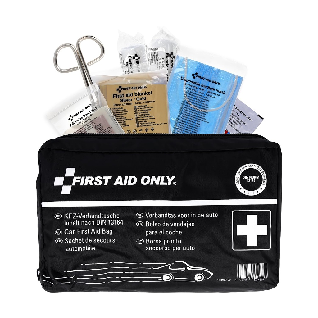 First Aid Only P-10019 First Aid Bag for Car DIN 13164 Blue