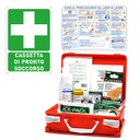 Gisinti First Aid Kit All.2 for Companies Under 3 Workers Group C + PVC Sign, 30 x 20 cm, Orange