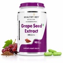 HealthyHey Nutrition Grape Seed Extract | Maximum Strength | 95% Polyphenols | 3 Month Supply | 90 Veggie Caps | (Pack of 1)