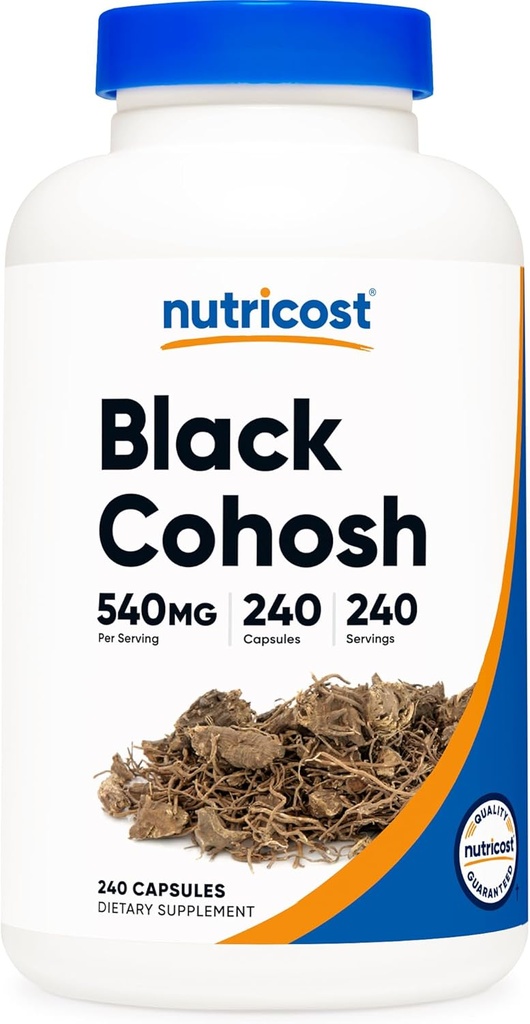 Nutricost Black Cohosh 540mg, 240 Capsules - Non-OGM, sans gluten