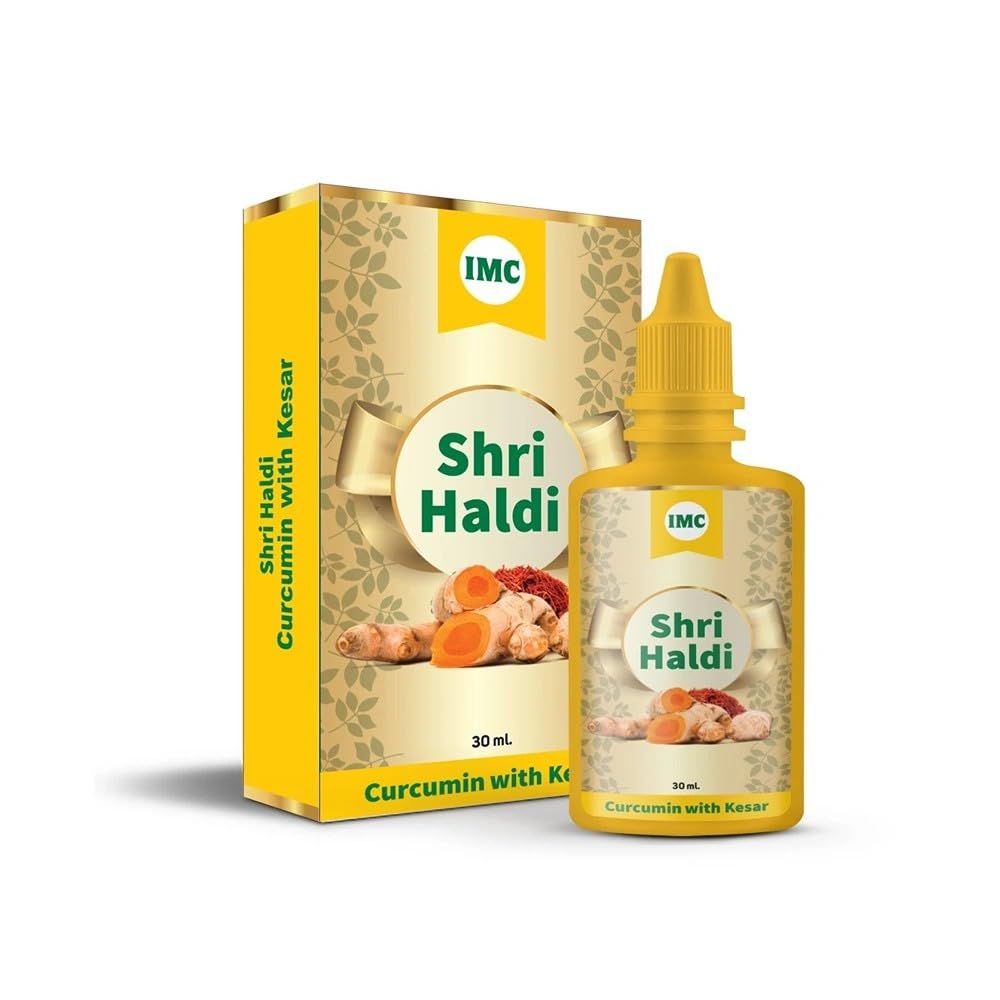 IMC Shri Haldi Curcumin with Kesar | Manages Diabetes, Glows Skin, Digestion & Sleep (20 ml)