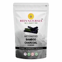 REEN NATURALS Bamboo Activated Charcoal powder Ideal for skin and teeth | Removes dead skin, Detoxify Skin and Teeth Whitening | Bamboo Charcoal powder | 100 gms Pack