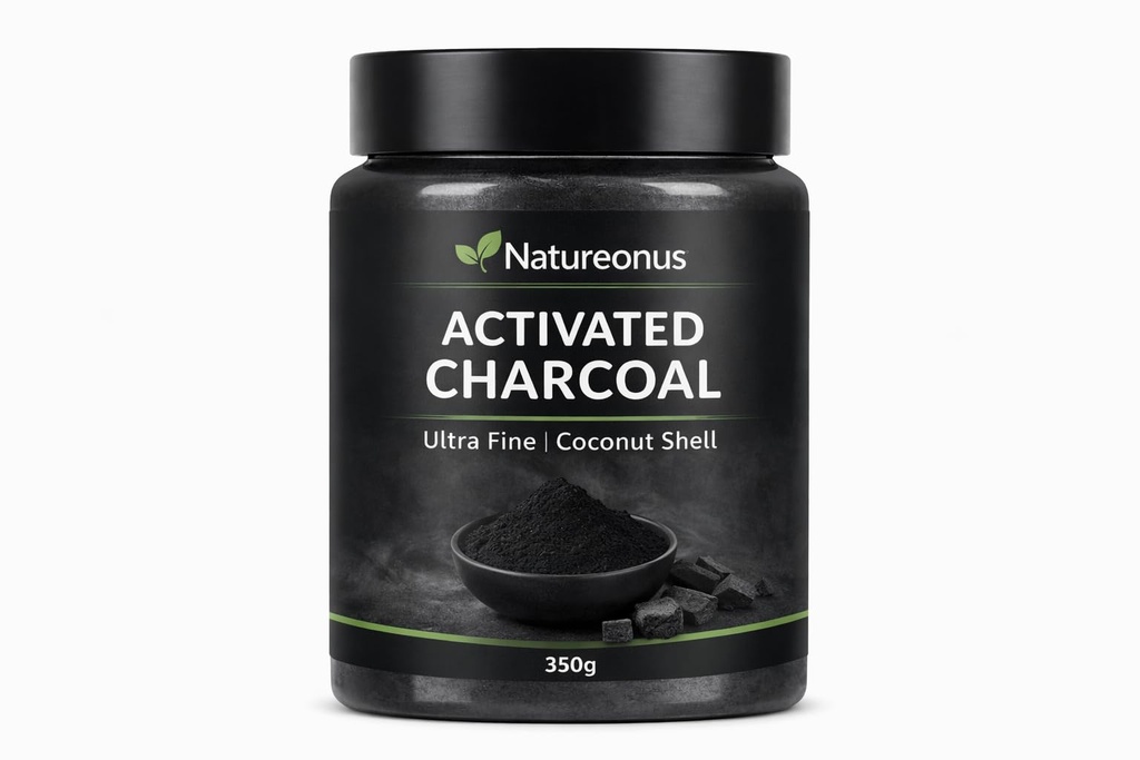 Activated Charcoal Powder 350g | AAA+ Grade Coconut Shells Powder | Teeth Whitening, Detox & Cleansing Powder for Face, Skin, and DIY Use, Food-Grade