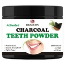 BRALCON Activated Charcoal Teeth Whitening Powder 50g | 100% Natural Herbal Ingredients & Chemical Free | Coconut Charcoal Tooth Powder for Teeth Whitening