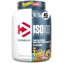 Dymatiser x Pois fruités ISO100 Poudre de protéines de lactosérum, 25g de protéines, 5,5g BCAAs, 120 Cal., sans gluten, 1g de gras, 1g de sucre, 2g de glucides (45 portions)