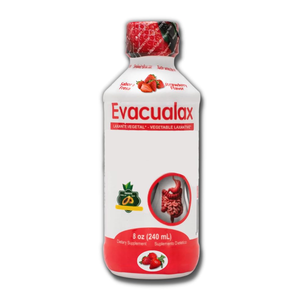 Laxatif liquide de Senna pour les adultes et les enfants - Saveur de fraise, Feuille naturelle de Senna et Prune - Adoucisseur de tabouret pour le soulagement de la constipation - Sirop à base de plantes pour le soutien de Bowel, nettoyage digestif - 8oz
