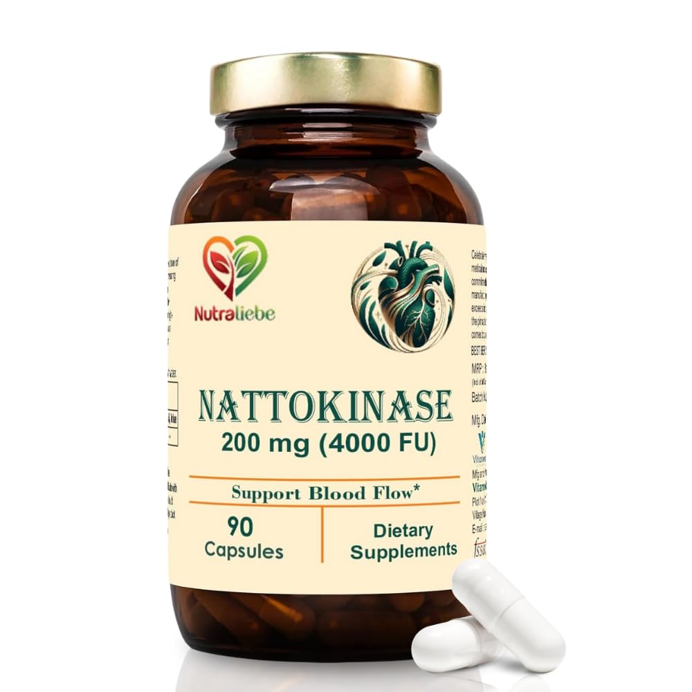 Nattokinase 200mg with 4000 FU - Supports Circulatory Health, 90 Vegan Capsules