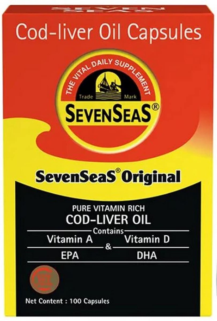 SEVEN SEAS ORIGINAL - Bottle of 100 Cod Liver Oil Capsules