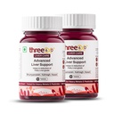 three60+ Advanced Liver Support Tablets | Daily Liver Detox & Fatty Liver Care | Clinically Proven Formula with Bhumiamalaki, Kalmegh & Kasani | Supports Liver Health & Alcohol Detox | 60 Tablet (Pack of 2)