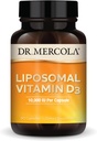 Dr Mercola Vitamine Liposomique D3 - Soutient la santé cardiaque, osseuse et immunitaire - 10 000 UI par portion - Sans OGM, sans soja et sans gluten - 90 capsules (90 portions)