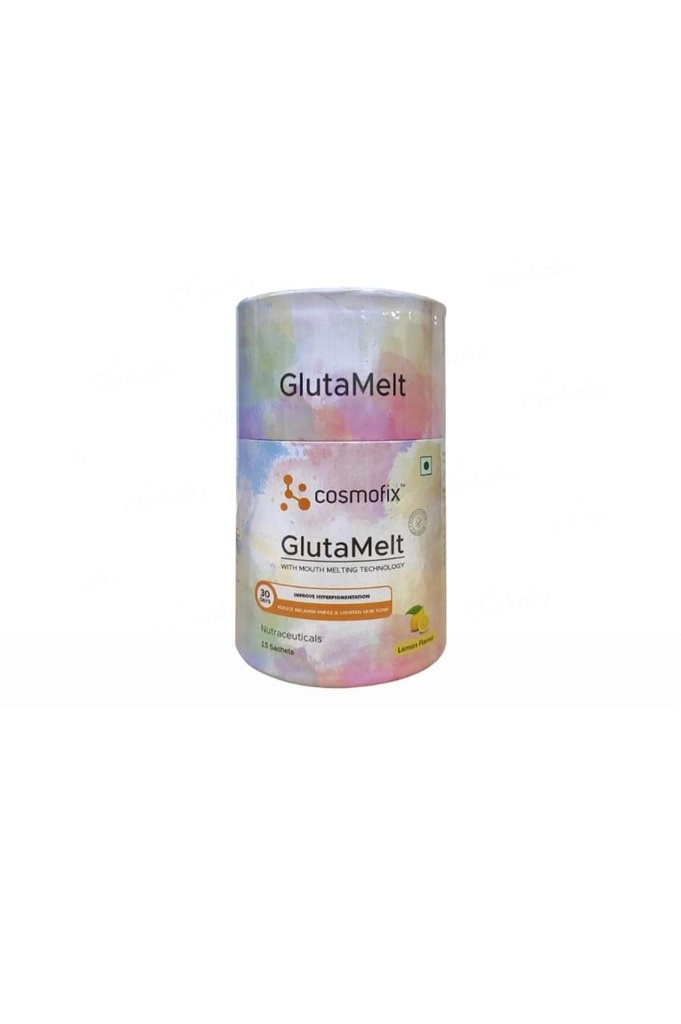 GlutaMelt Skin Supplement with Mouth Melting Technology, Lemon Flavour, 15 Sachets