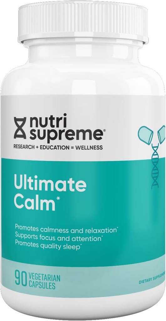 Nutri Supreme Ultimate Calm, Supports Calm and Relaxed Mood, Quality Sleep, All Natural 90 Capsules