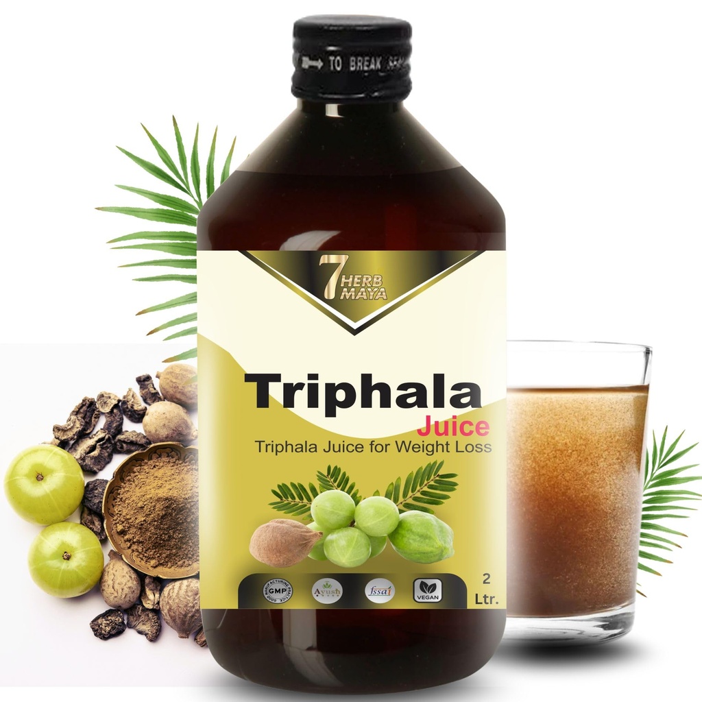 Triphala Juice | Cold-Pressed Amla, Harad & Baheda | No Added Sugar | Ayurvedic Herbal Juice | Supports Gut Balance, Digestive Wellness & Daily Cleansing (2 Litre)