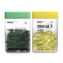 Ace Blend Omega 3 Fish Oil + Multivitamin for Men Combo | 60 Softgels + 60 Capsule | EPA DHA Fish Oil & Daily Multivitamin with 19 Nutrients - For Men & Women