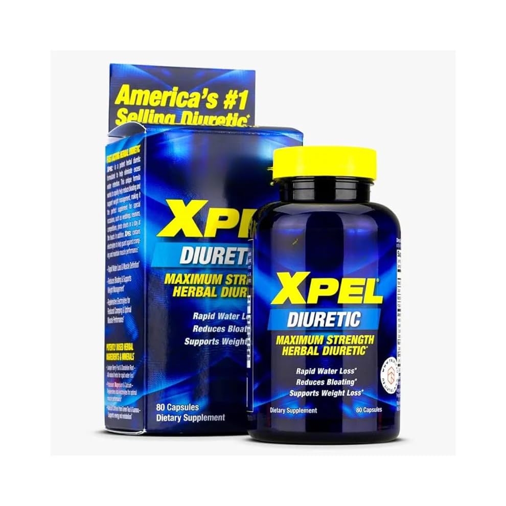 Xpël Diuretic | Maximum Strength Herbal Diuretic | (80 Capsules)