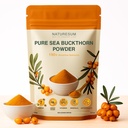 Naturesum Central Asian Sea Buckthorn Berry Powder 100% Organic (100g) Rich in Omega 3, 6, 7, 9, Vitamin C, E & 18 Amino Acid, Strong Antioxidant for Skin Glow, Immunity, Gut & Heart Health