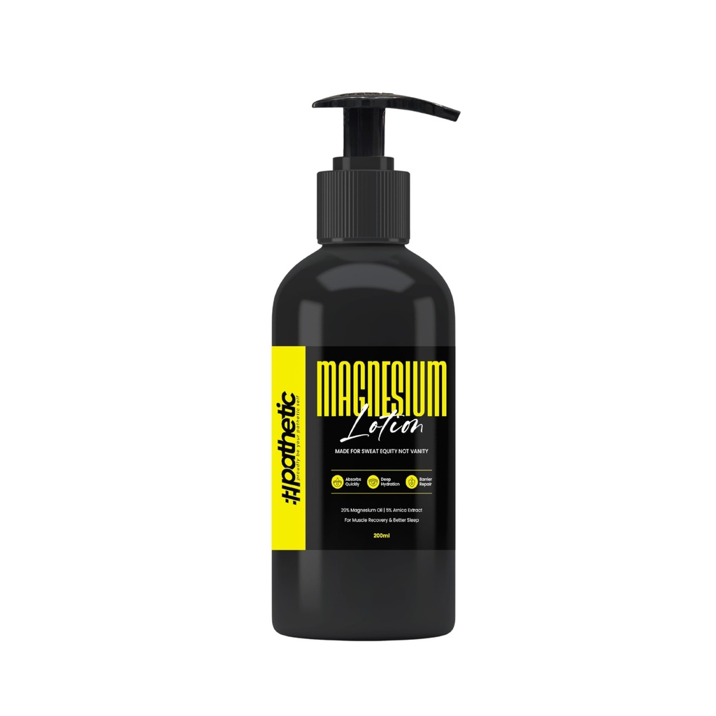 Pathetic Magnesium Lotion | Muscle Recovery | Post Workout Lotion | 20% Magnesium Oil with Arnica | Deep Hydration | Fast Absorbing | Non-Greasy | For Everyday Athletes | 200 ml