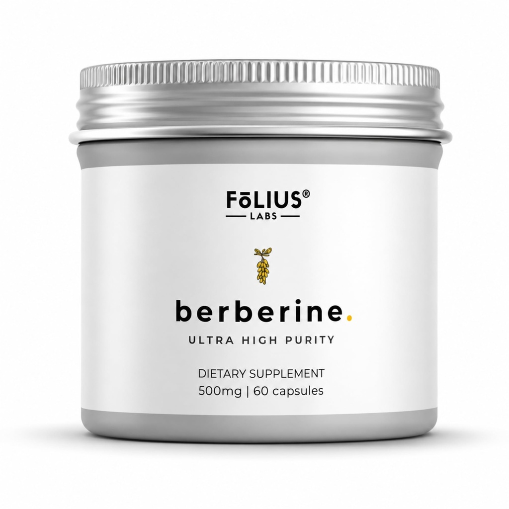 FOLIUS LABS Clean Label Berberine HCl 97% Supplement 500mg