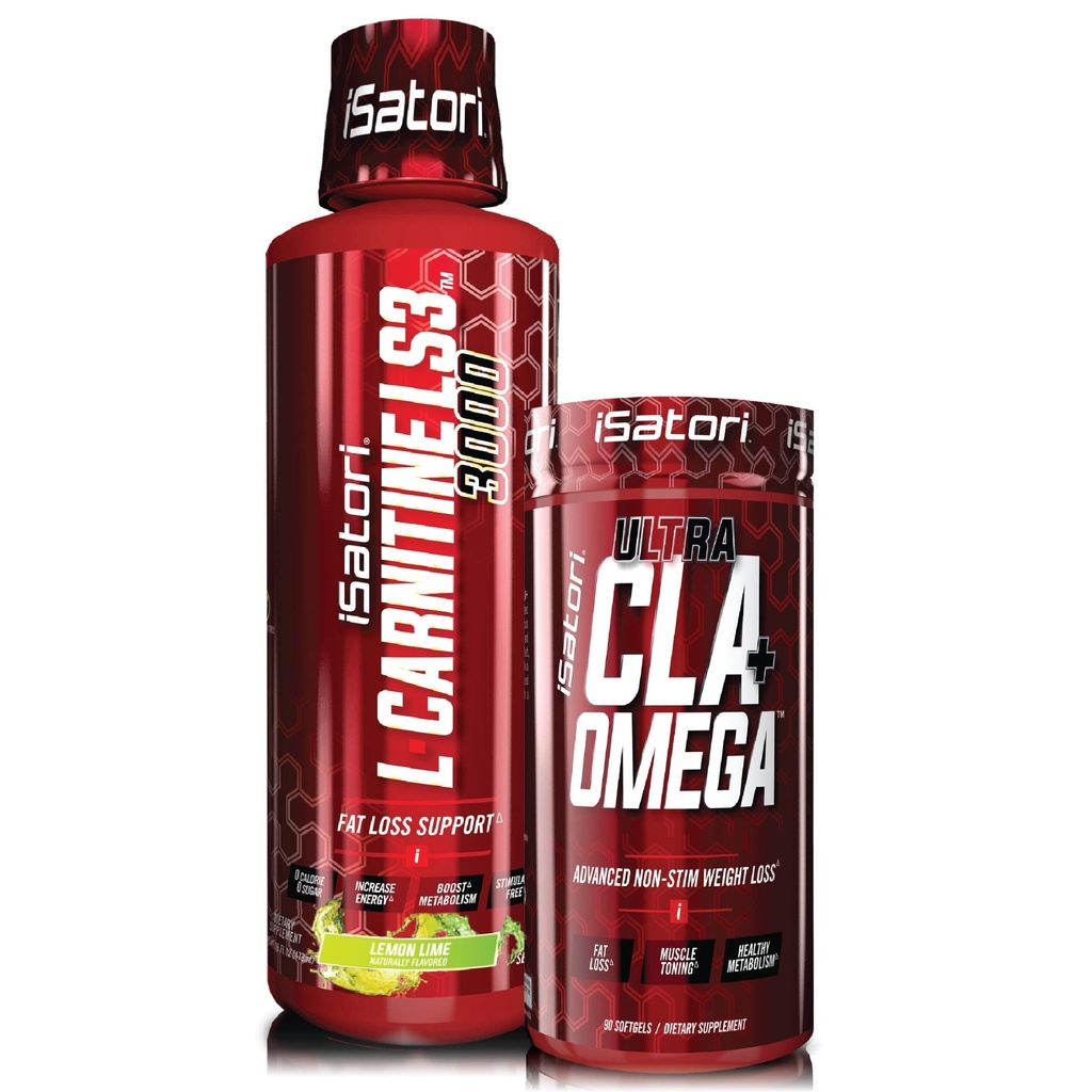 iSatori L-Carnitine LS3 Citron Lime 3000mg (32 portions) et iSatori Ultra CLA (90 softgels)
