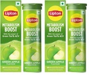 Lipton Metabolism Boost with 150mg Green Tea Catechins and 50mg ACV (Apple Cider Vinegar) | For Weight Loss & Fat Burn | Zero Calories | 16N Effervescent Tablets | Green Apple Flavour (Pack of 2)