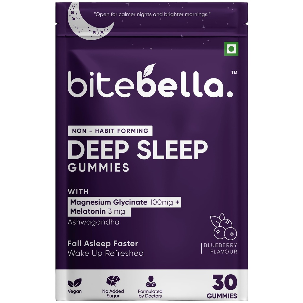Deep Sleep Gummies | Magnesium Glycinate 100mg + Melatonin 3mg | Fall Asleep Faster, Wake Up Refreshed | 30 Gummies