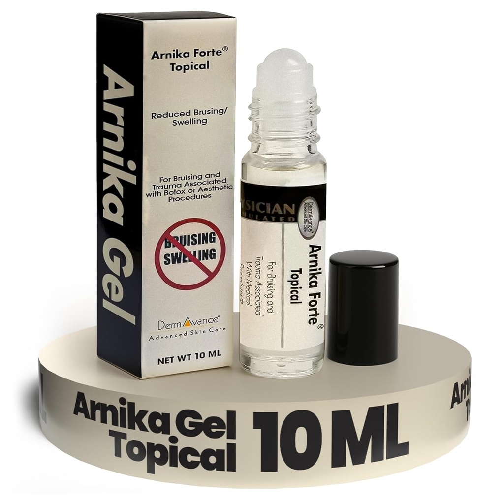 Arnika Forte Topic Roll-On, Arnica Gel pour Bruiser et Gonflement Après Chirurgie, Arnica Gel facile à utiliser Sujet pour soins post-chirurgiques et blessures sportives, clair, 10 ml