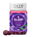 Gummy de sommeil, 3 mg Mélatonine, L-Theanine, Camomille, Baume de citron, Aide au sommeil, Blackberry - 70 Compte
