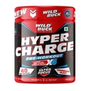 WILD BUCK Hyper Charge Pre-X4 Hardcore Pre-Workout Supplement powder with Creatine Monohydrate,Arginine AAKG,Explosive Muscle Pump,Caffeinated Punch For Unisex[40 Serv,Cranberry Blast], 170 grams
