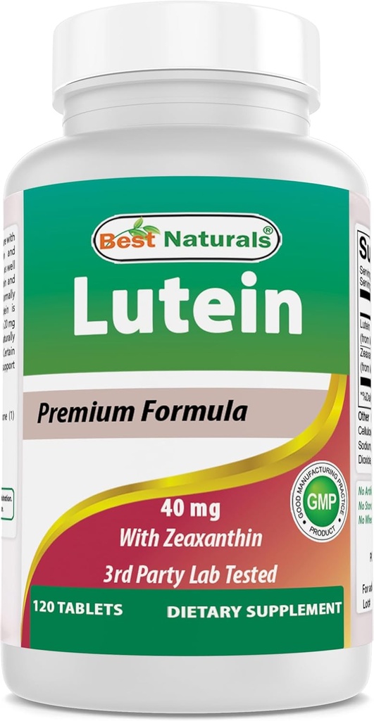 Meilleures Lutéine Naturelles 40 mg avec Zeaxanthin- 120 comprimés