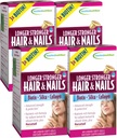 Nutrition appliquée Cheveux et ongles plus forts - 60 liquides Soft-Gels, pack de 4 - Biotine, Silice et Collagène - 120 portions