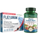 Purety Products Bundle - Perfect Multi + Flexuron Formule mixte hommes Multi soutient la vitalité saine, l'énergie +Plus - Flexuron - 3X mieux que la glucosamine et la chondritine - 30 jours d'approvisionnement