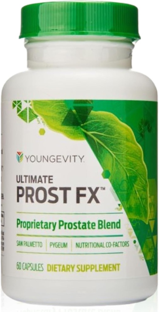 Youngevity Ultimate Prost FxTM - Saw Palmetto + 9 Herb Blend pour la santé de la prostate masculine - Soutien DHT - Supplément urinaire et prostate - 60 capsules (paquet de 2)