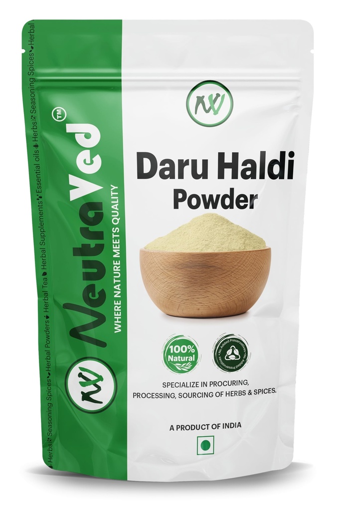 NeutraVed Daru Haldi Powder 250gm | Pure & Natural Daruharidra/Berberis Aristata | Traditional Ayurvedic Herb - 250gm